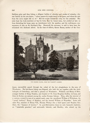 The College Chapel, from the Warden's Gardens